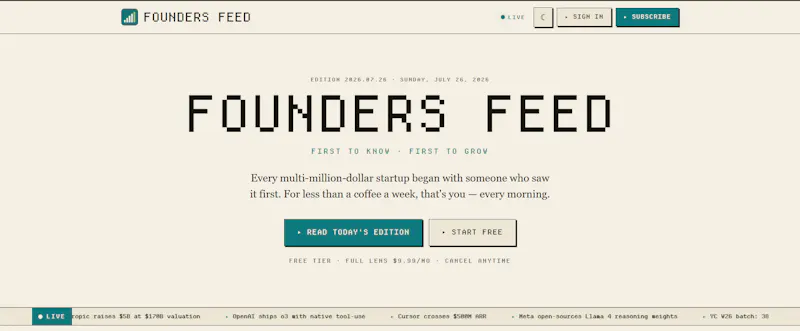 Founders Feed screenshot 1