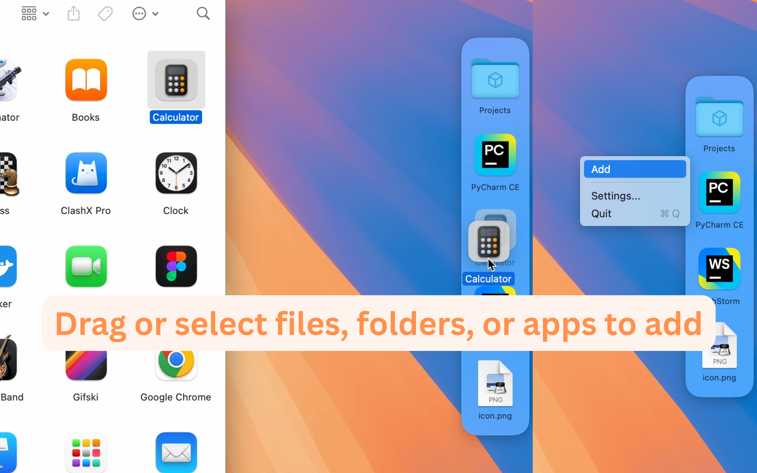 Ein weiteres Dock - Ein elegantes zweites Dock im nativen Stil für Mac Medien 2