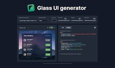 Glass UI Generator gallery image