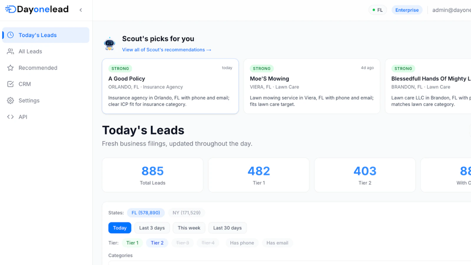 DayOneLead screenshot 2
