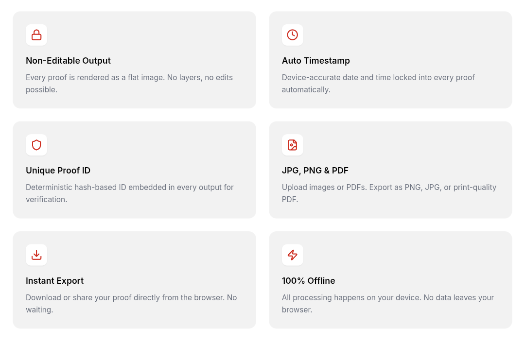 Image to Proof  - Screenshot 2 showing product features and functionality