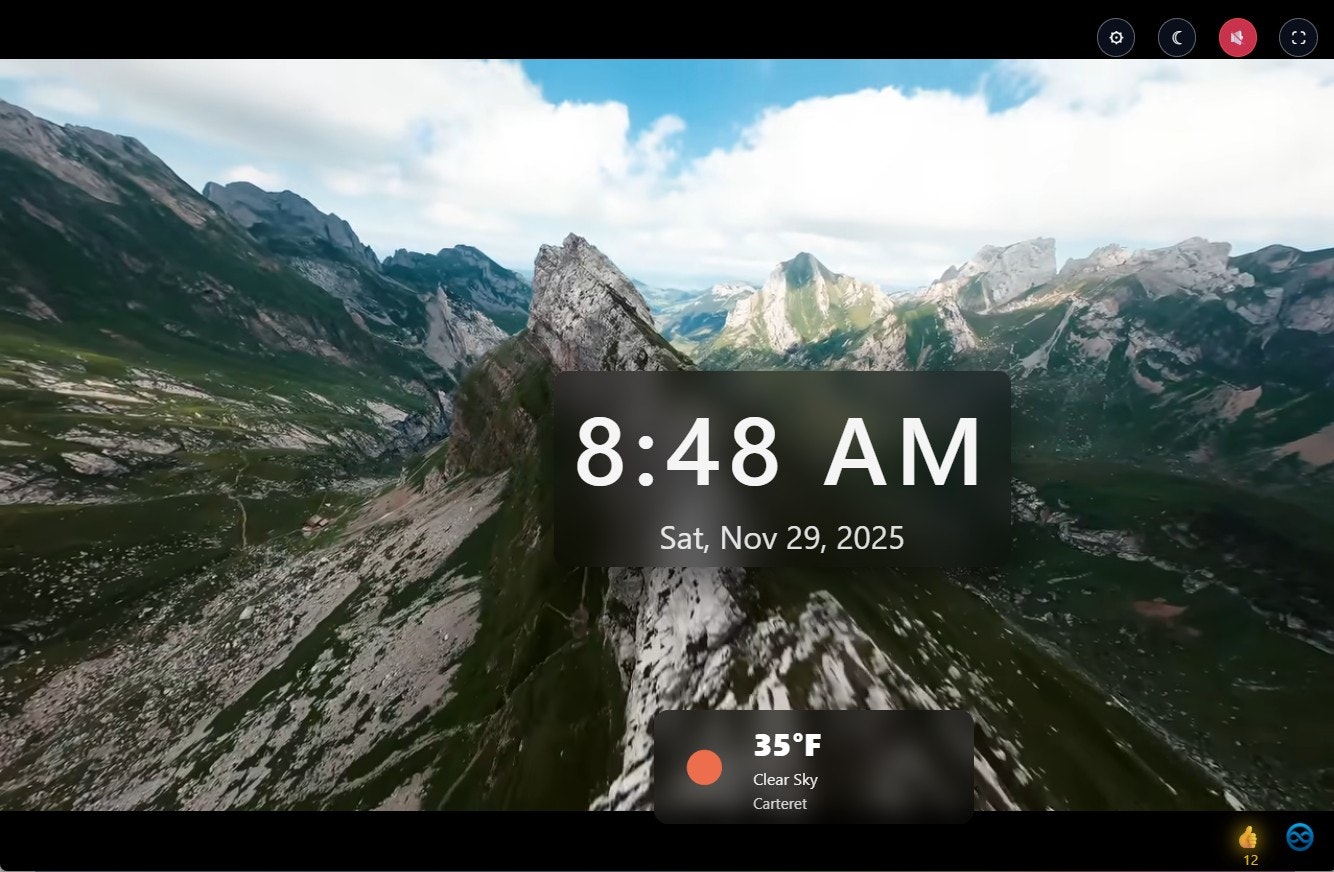 Clock, Weather, and Relaxing Background  gallery image