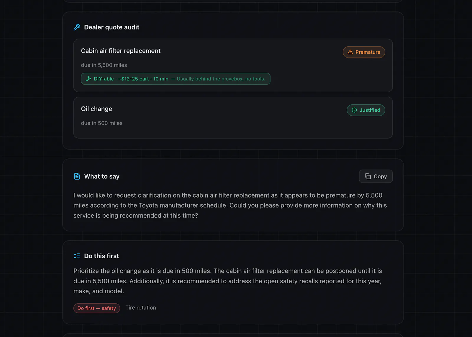 Service Audit agent screenshot 3