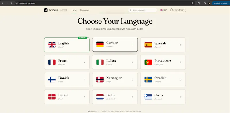 Keynero Manuals screenshot 1