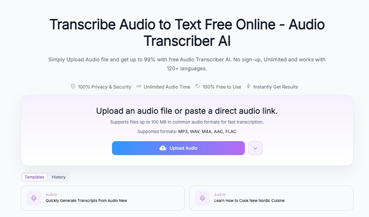 Audio Transcriber AI gallery image