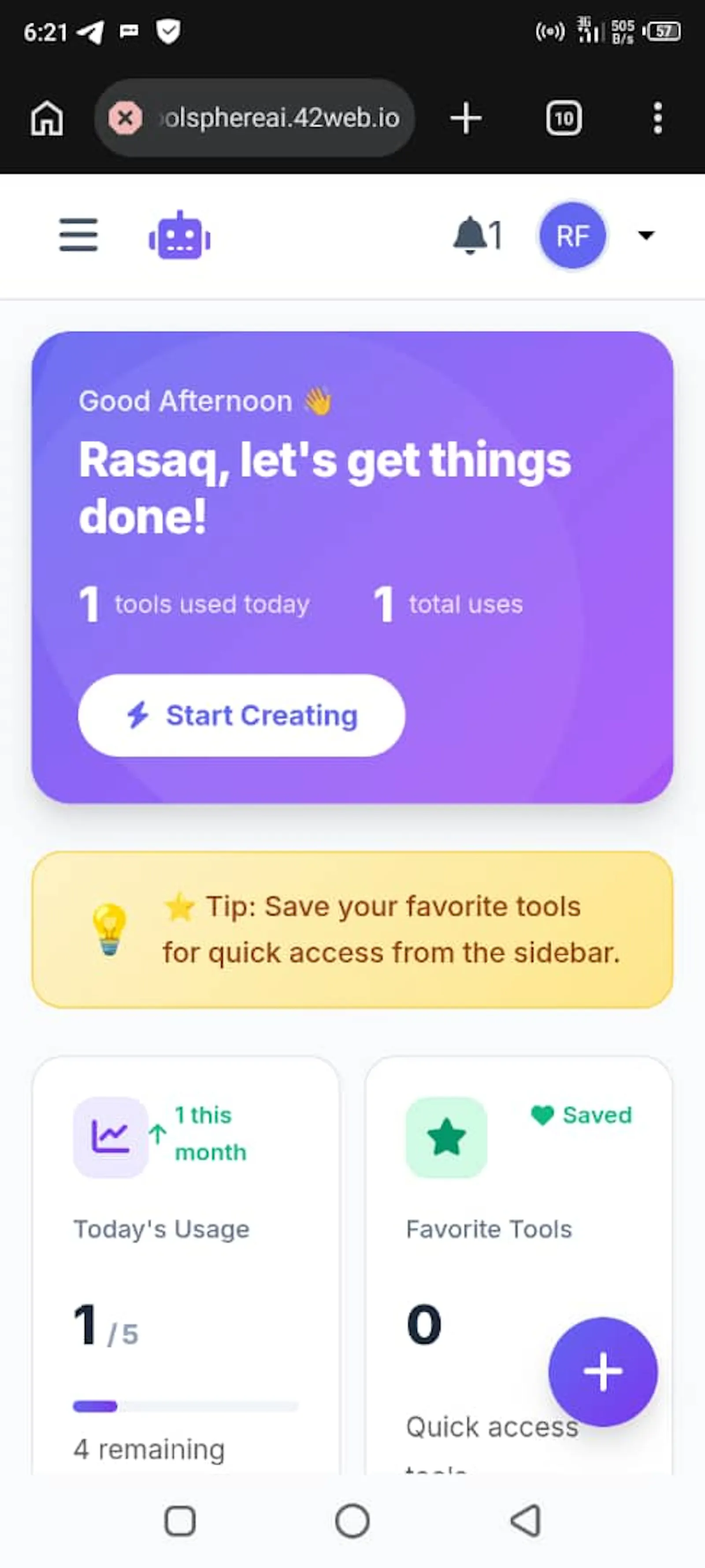 ToolSphere AI screenshot 1