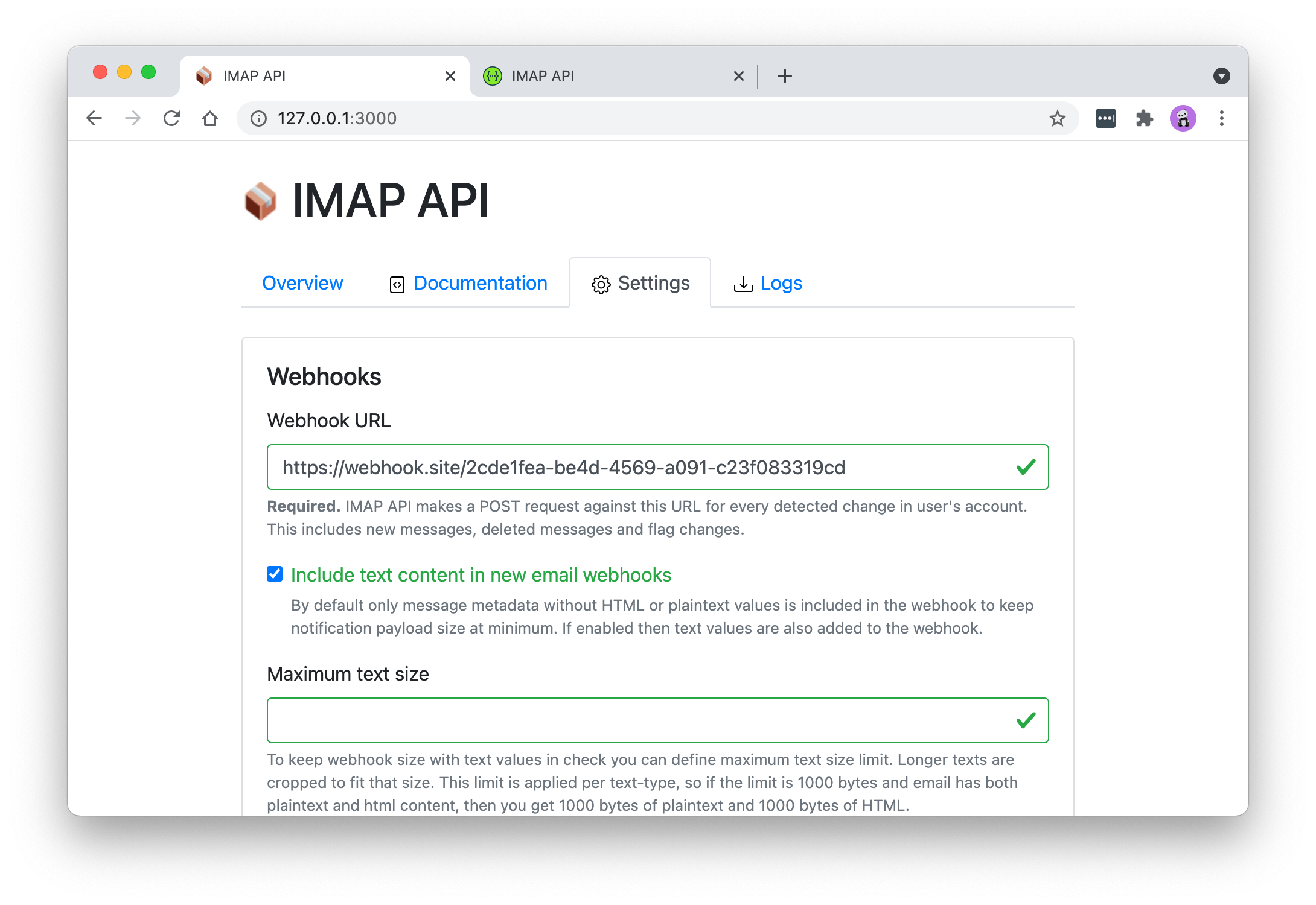 IMAP API gallery image