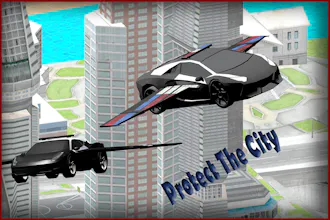 Flying Police Car 3D gallery image