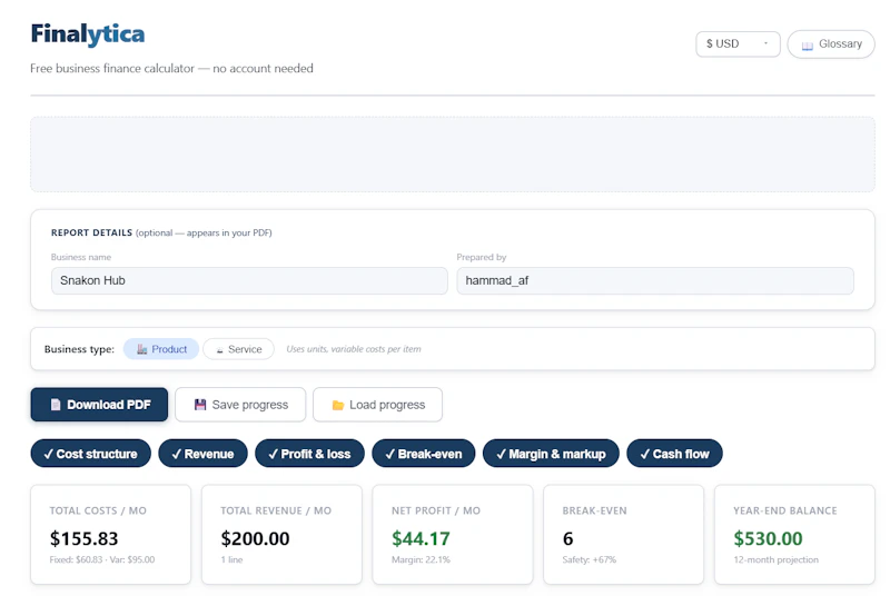 Finalytica.io - Free Finance Calculator screenshot 1
