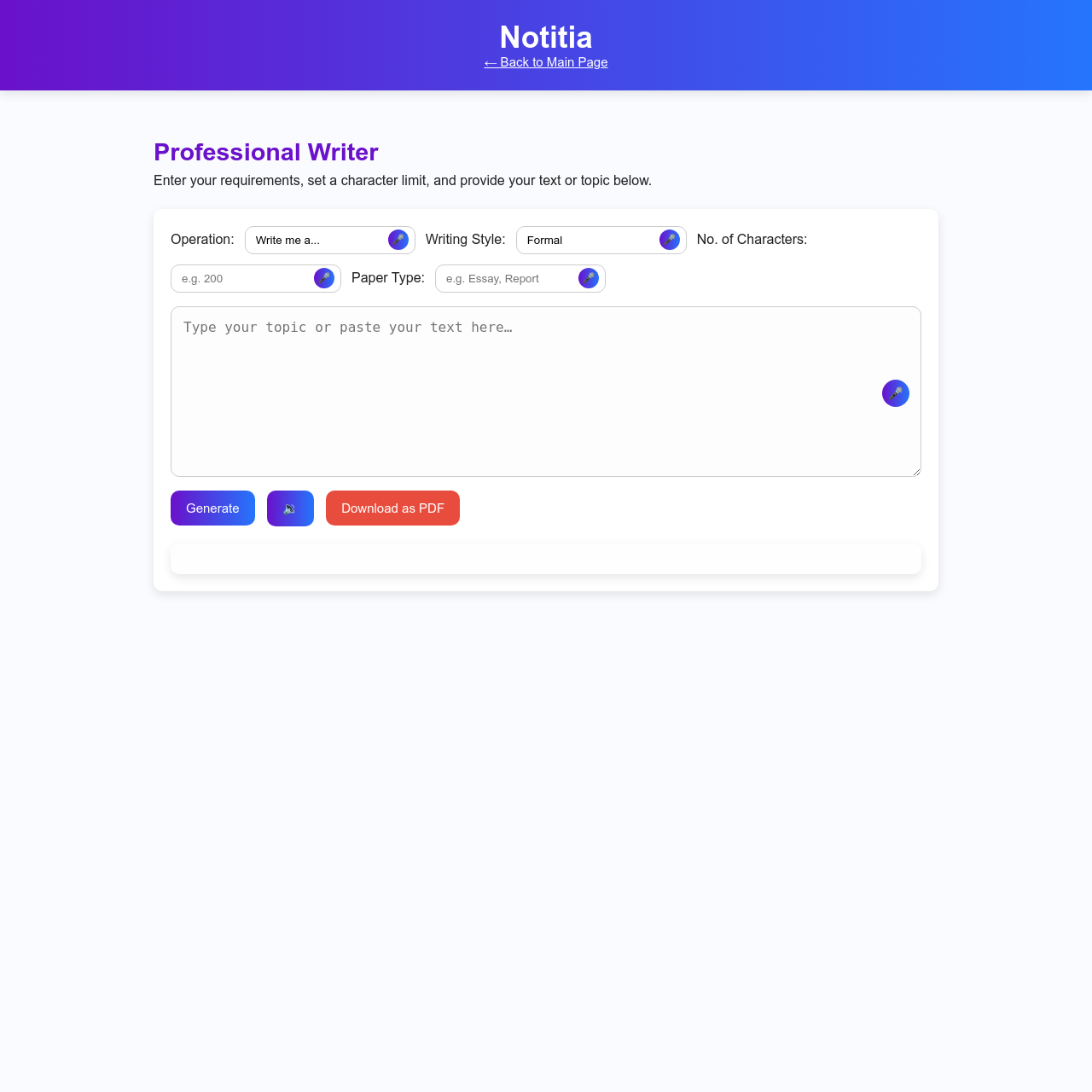 Notitia - Notitia: Speak Fast. Solve Smart. Know Instantly. No Noise. media 4