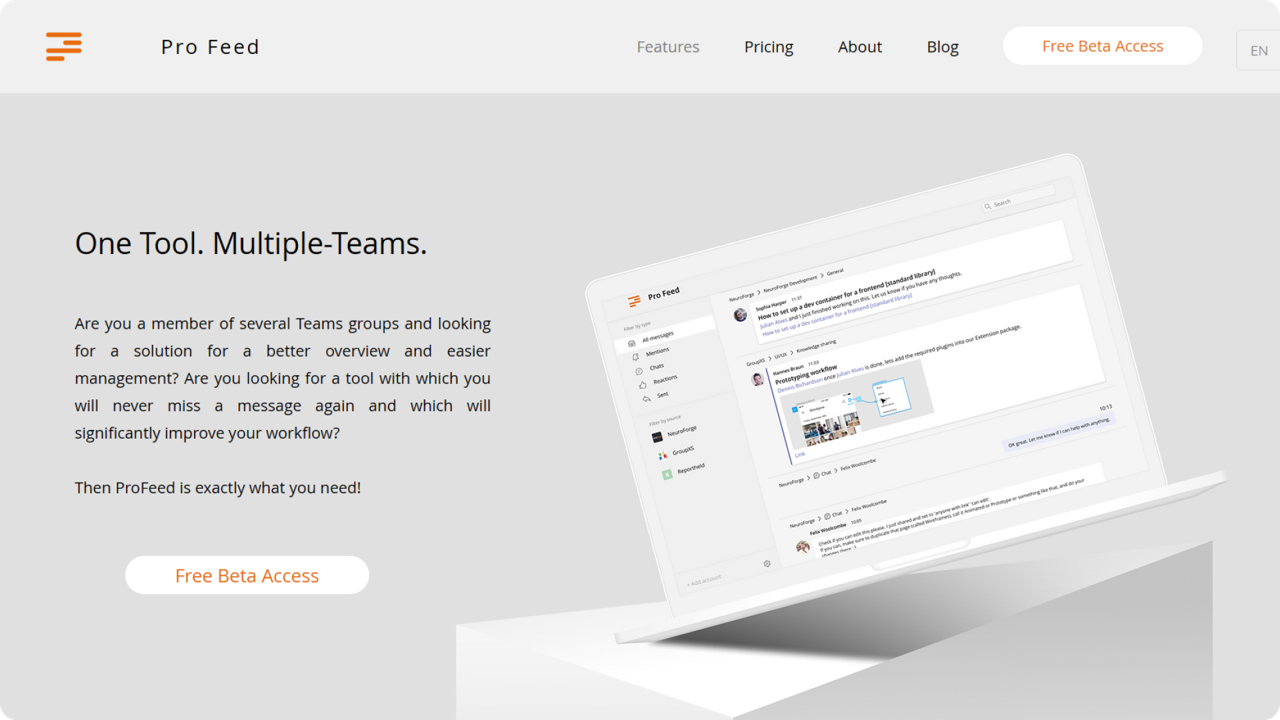 Pro Feed - Multi-Teams Chat Feed