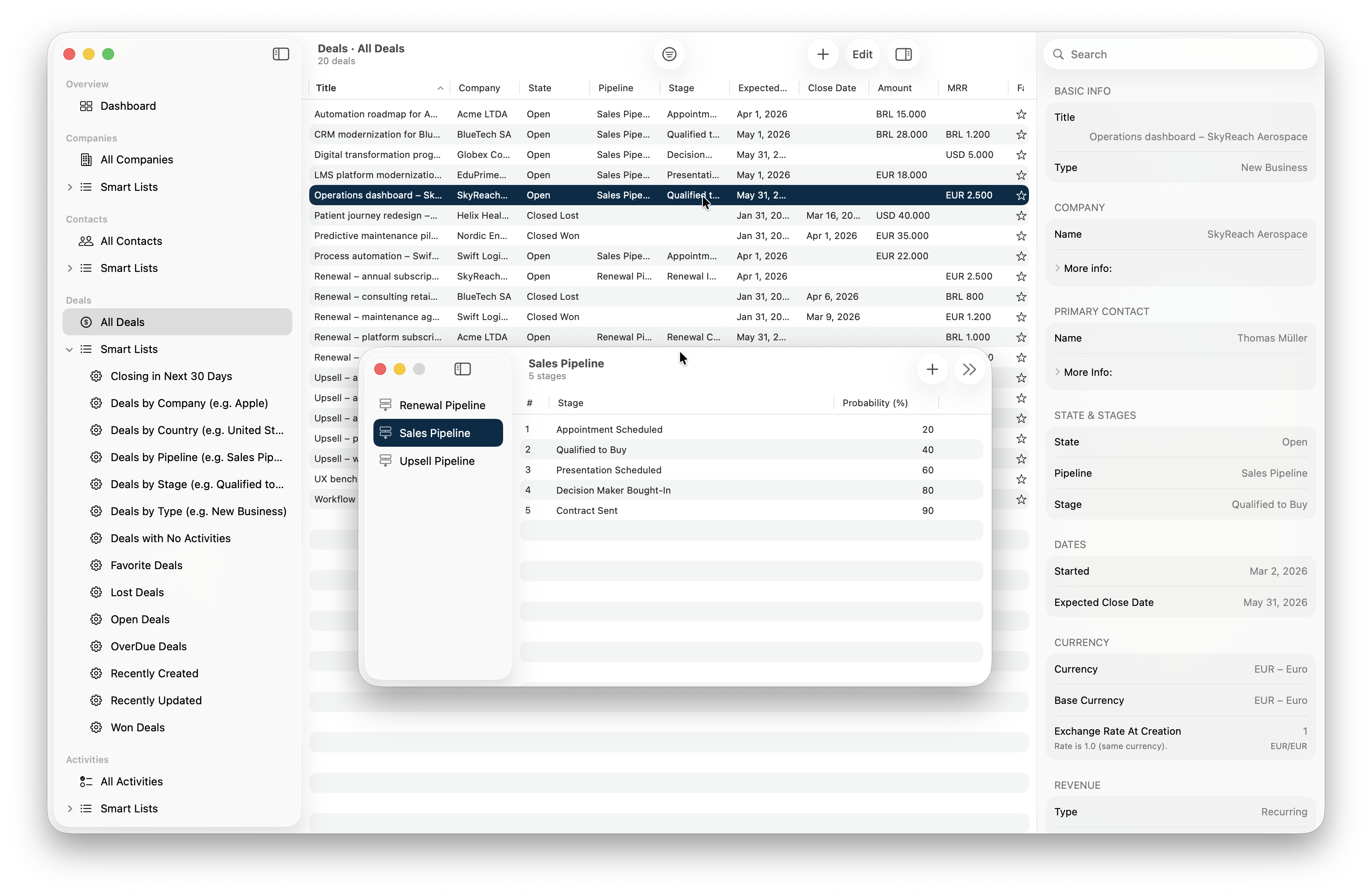HubLite — Mac CRM for Professionals gallery image