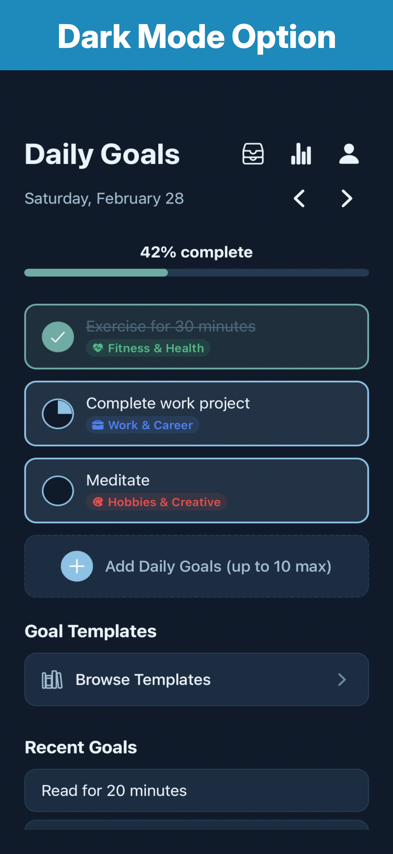 Daily Goals: Guilt-Free Focus gallery image