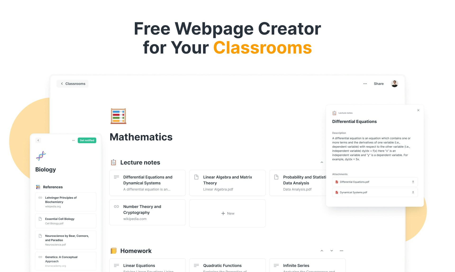 Opexams Classrooms - Бесплатный создатель веб -сайтов для ваших классных комнат медиа 1