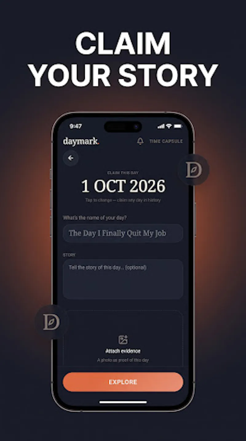Daymark: Claim Your Days screenshot 1