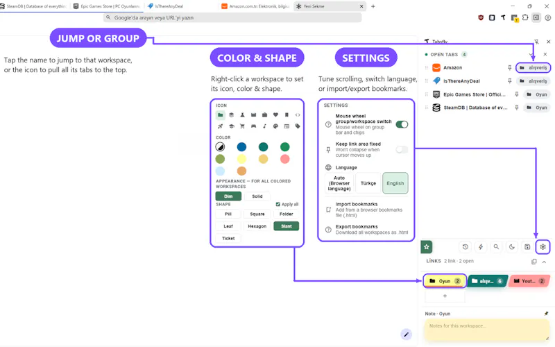 Tabsfly screenshot 3