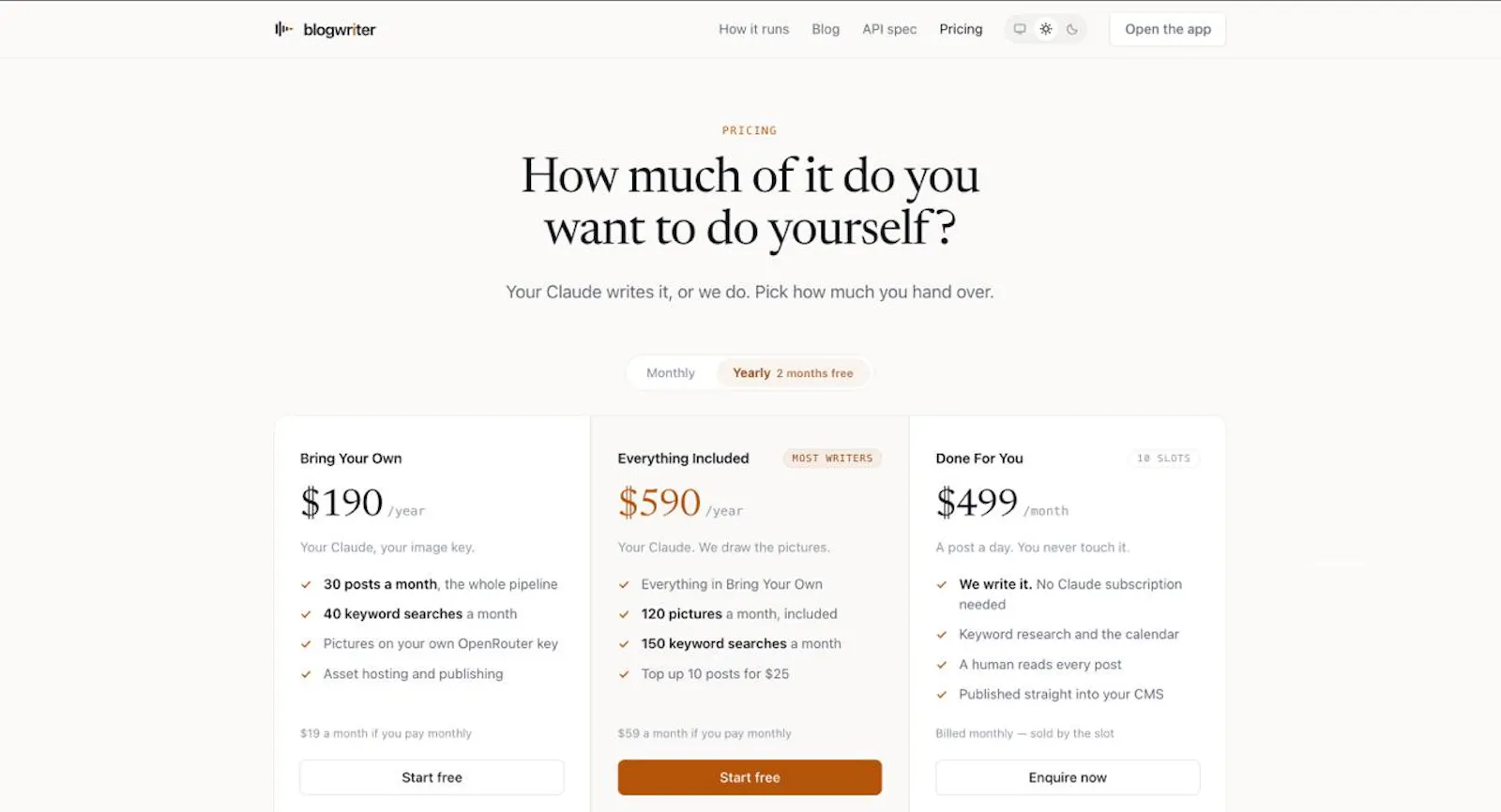 blogwriter screenshot 2