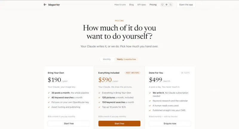 blogwriter screenshot 2