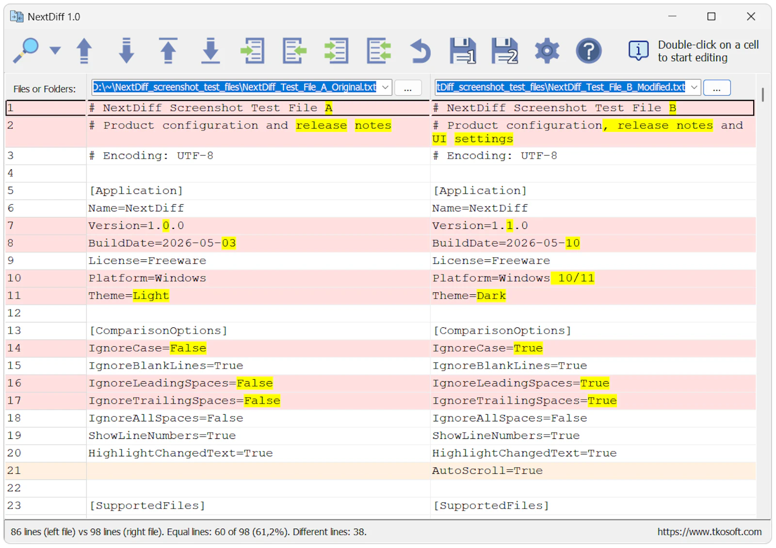 NextDiff - find differences in documents screenshot 1