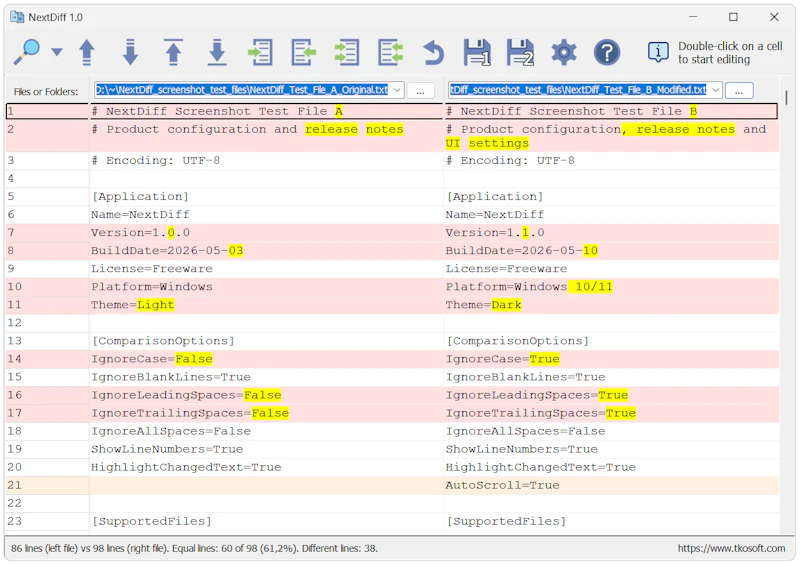 NextDiff - find differences in documents screenshot 1