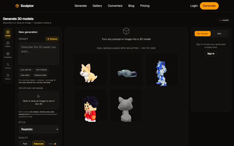 Sculptor screenshot 1