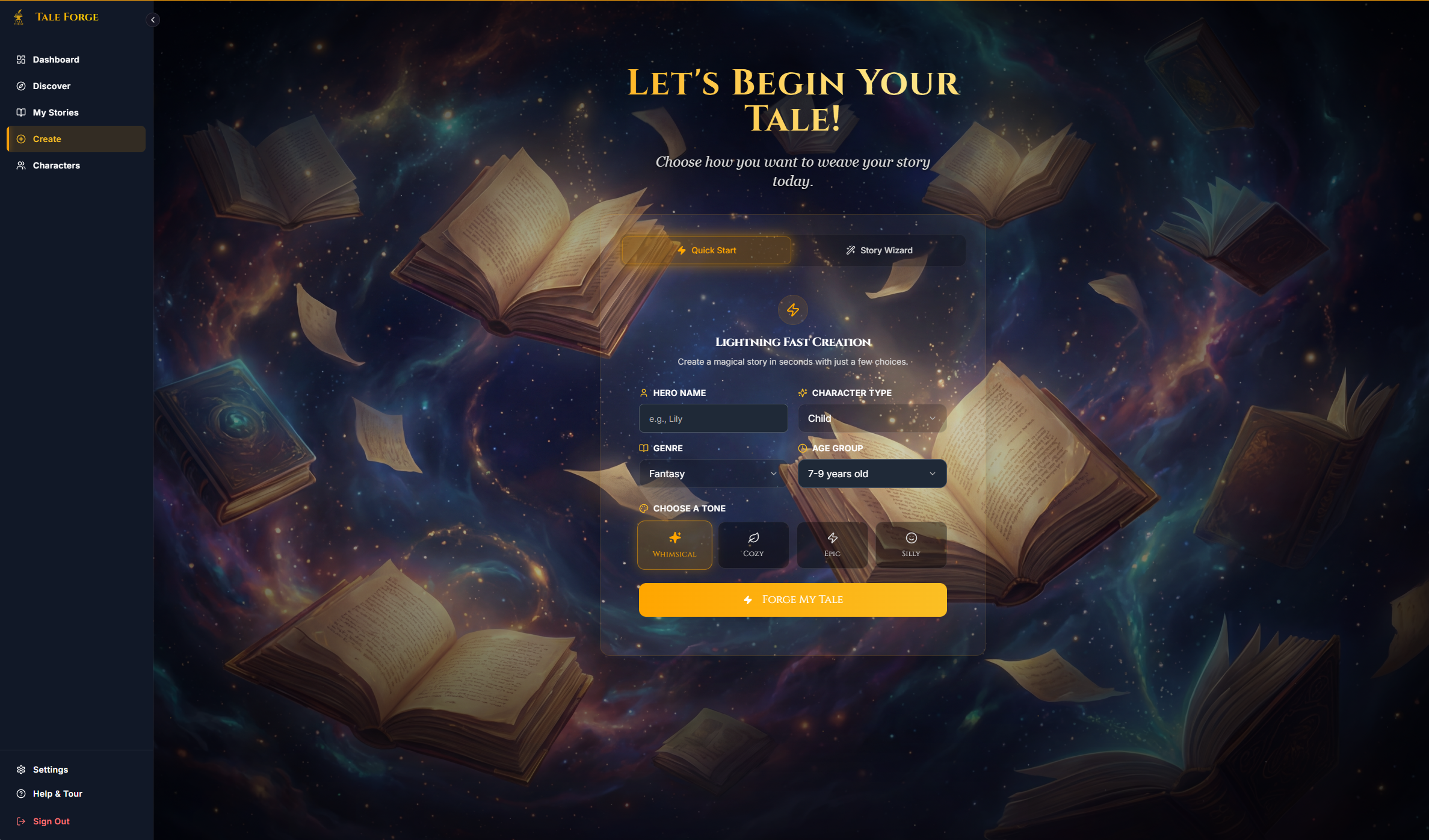 Tale Forge - Screenshot 2 showing product features and functionality