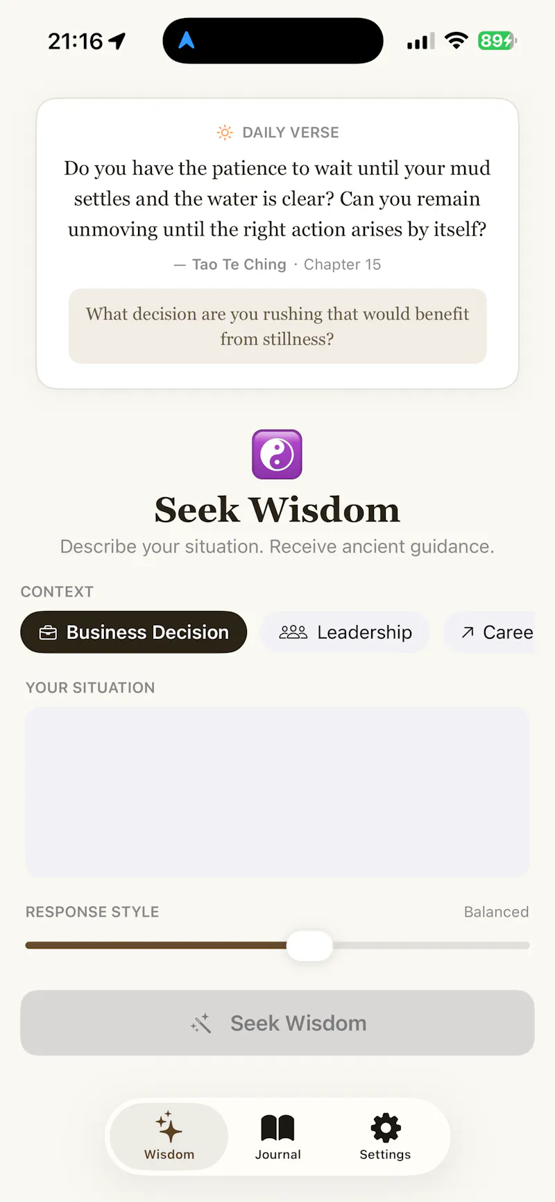 TaoMind screenshot 2