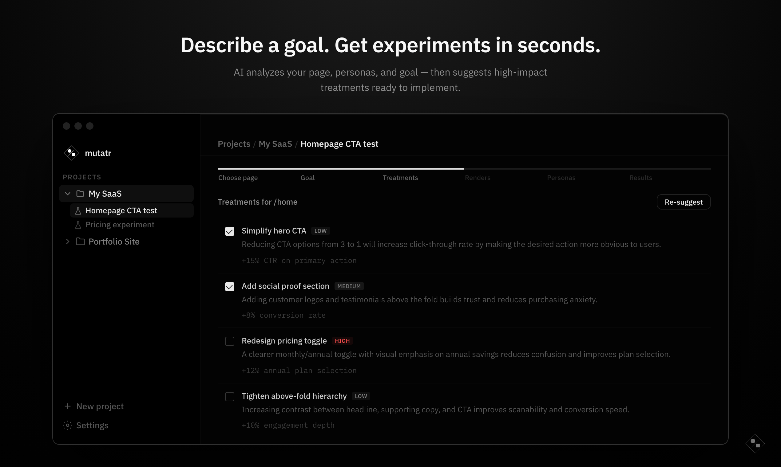 Mutatr - Screenshot 3 showing product features and functionality