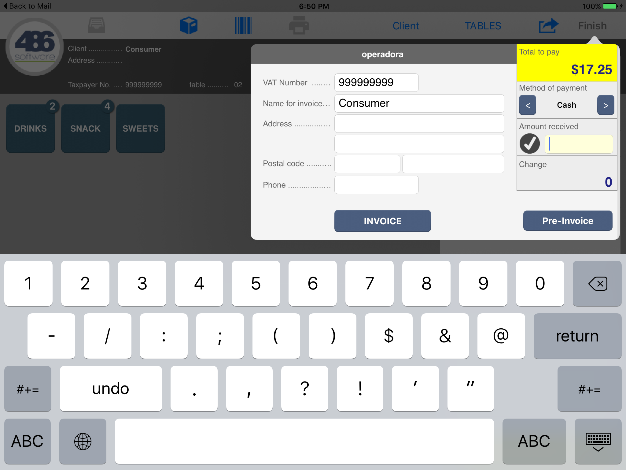 486invoicePOS for iOS gallery image