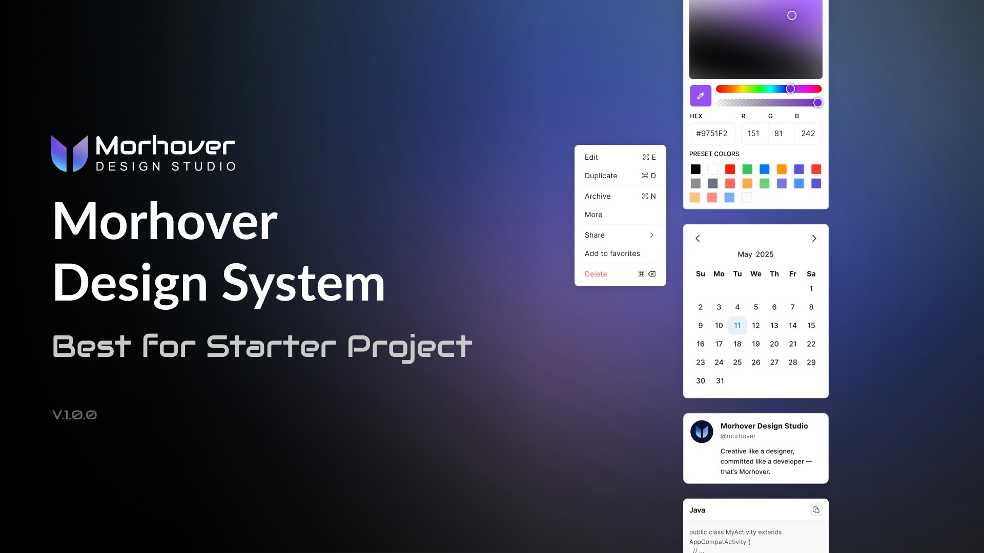 Morhover Design System gallery image