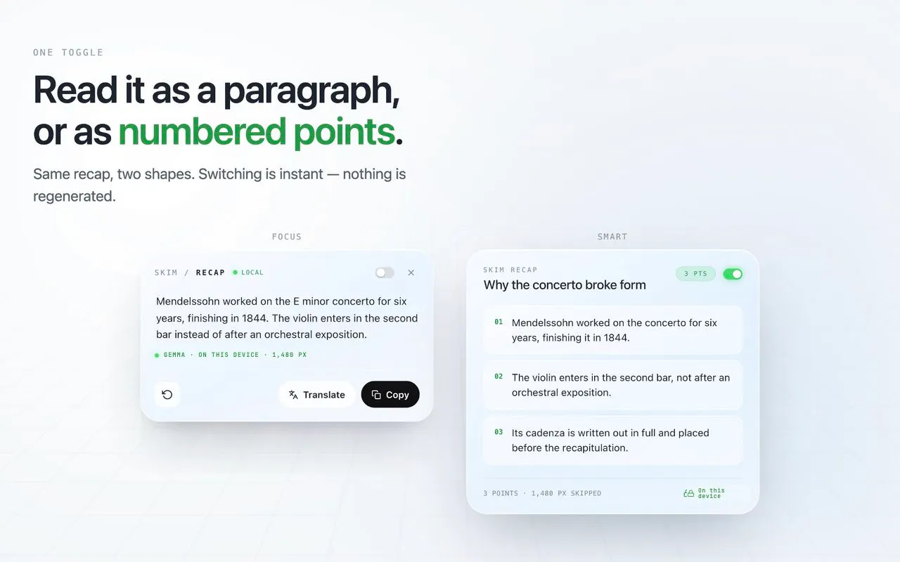 Skim Recap screenshot 5