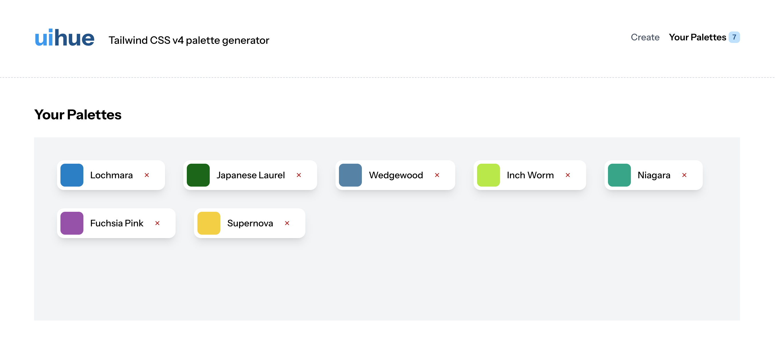 Uihue - Générateur de palettes Free Tailwind4 media 3