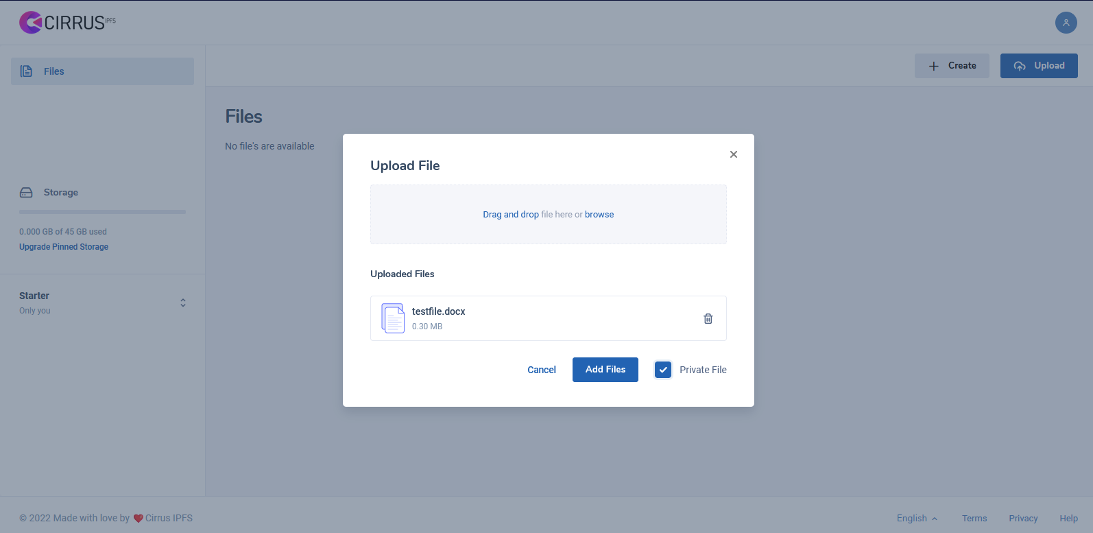 Cirrus IPFS gallery image