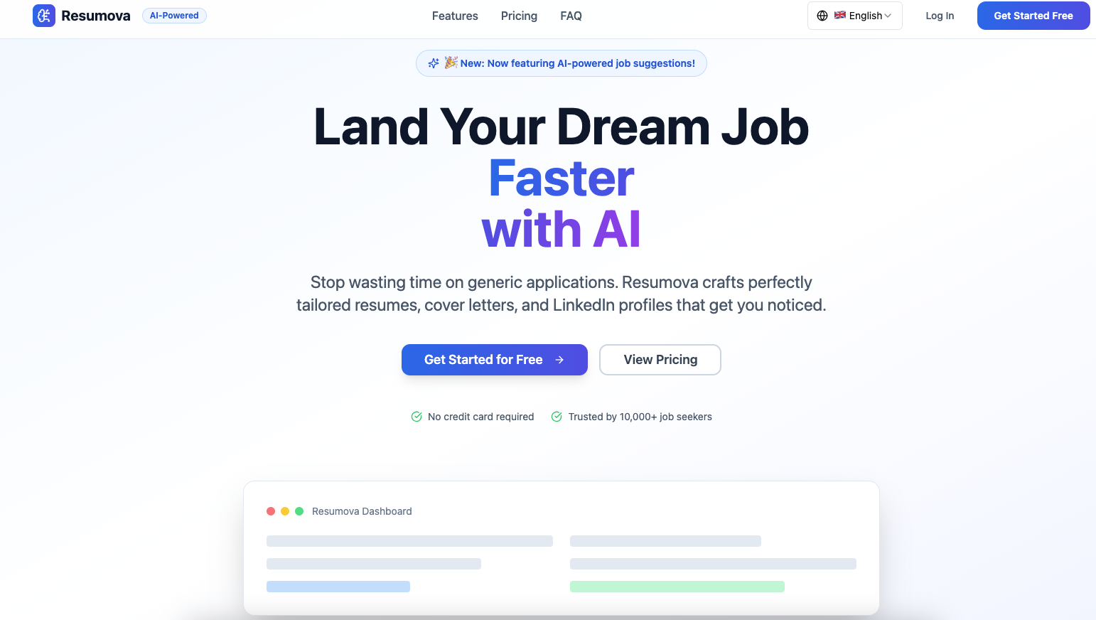 Resumova - Land Your Dream Job Faster with AI media 1