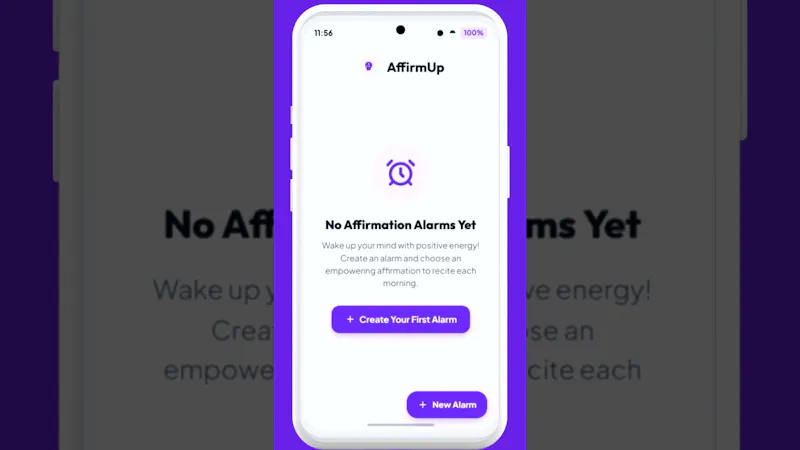 AffirmUp Alarm App screenshot 1 (video preview)