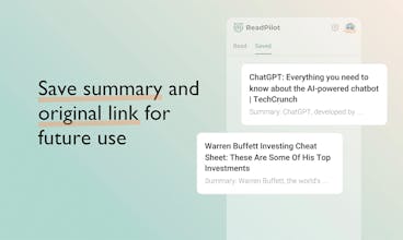 ReadPilotは効率的な要約機能により、Webコンテンツの消費を変革しています。