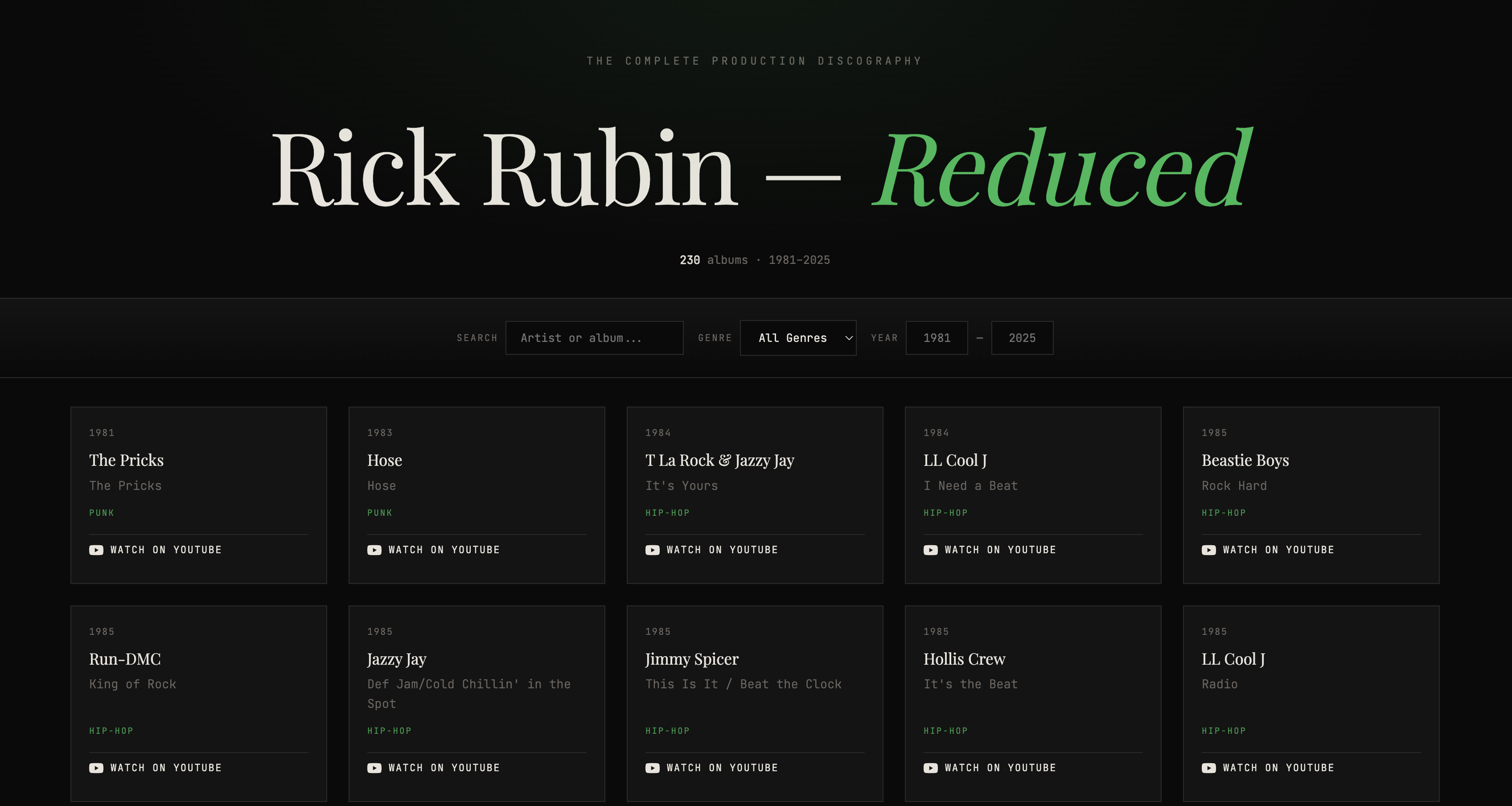 Rick Rubin — Reduced - Main product screenshot demonstrating key features and user interface