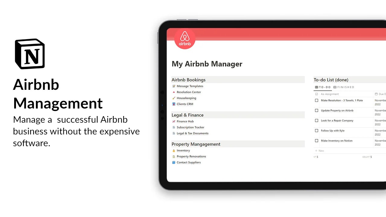 وسائط #1 قالب فكرة إدارة Airbnb - أفضل قالب إدارة Airbnb للمفهوم 1