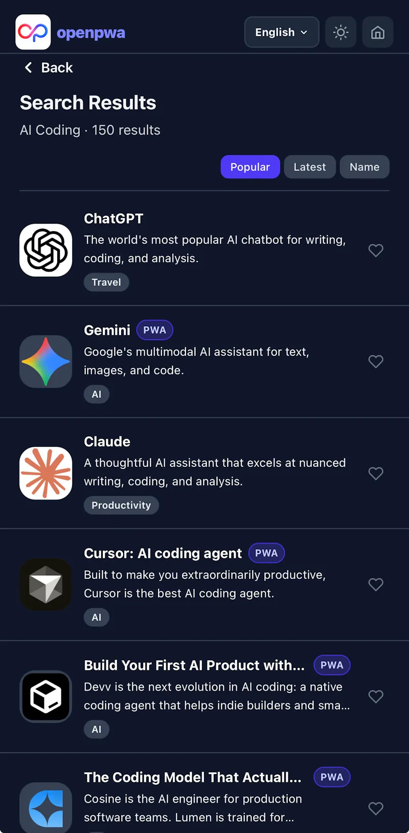 OpenPWA screenshot 7