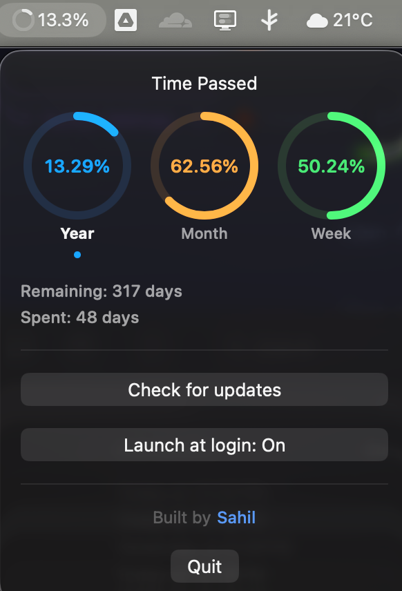 YearBar — Know where your time went gallery image