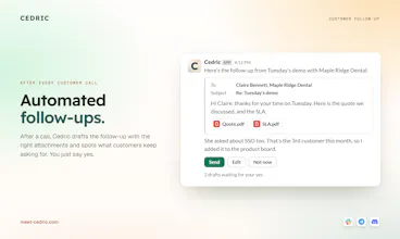 Cedric AI Teammate for Startups gallery image