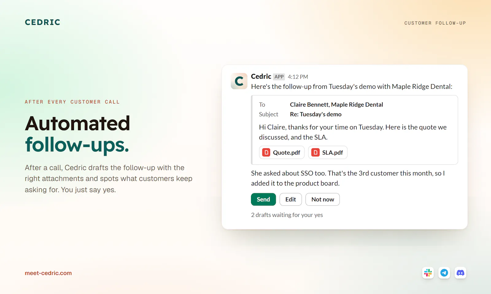 Cedric AI Teammate for Startups screenshot 7
