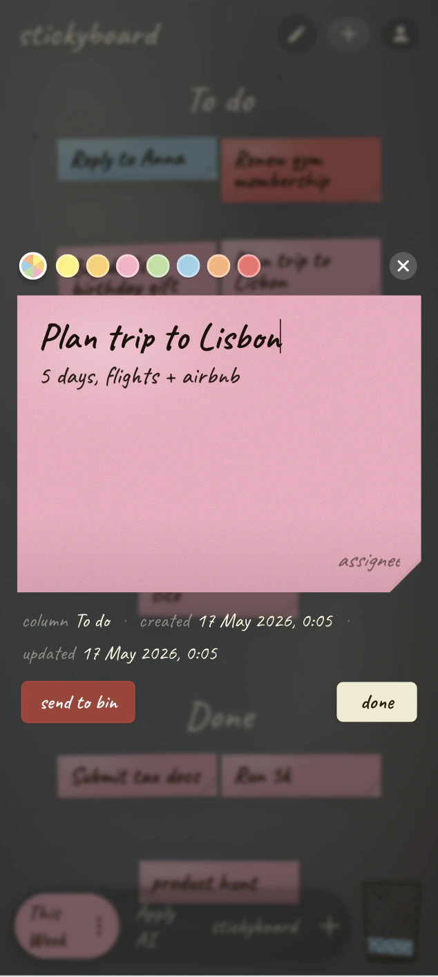 Stickyboard 截图 3
