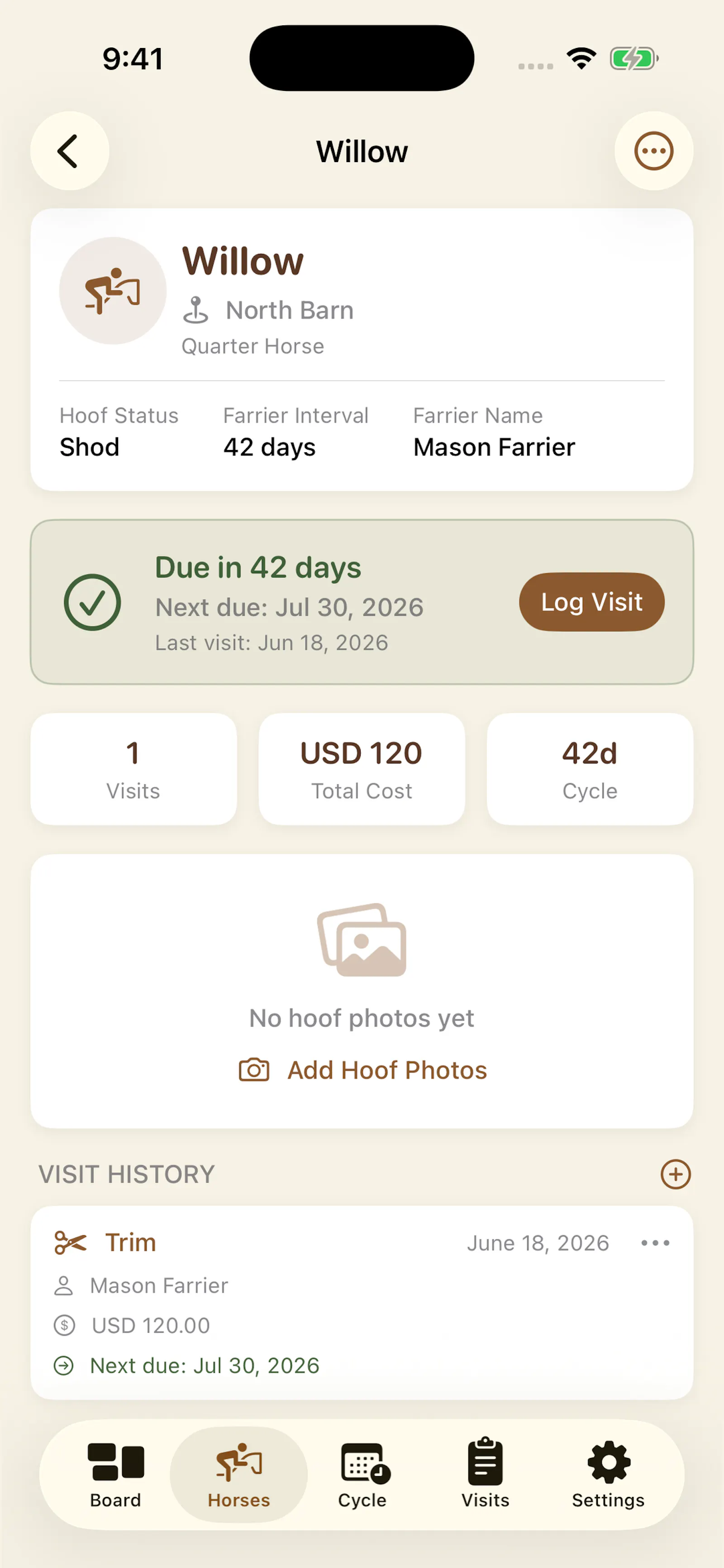 HoofCycle: Farrier Log screenshot 4