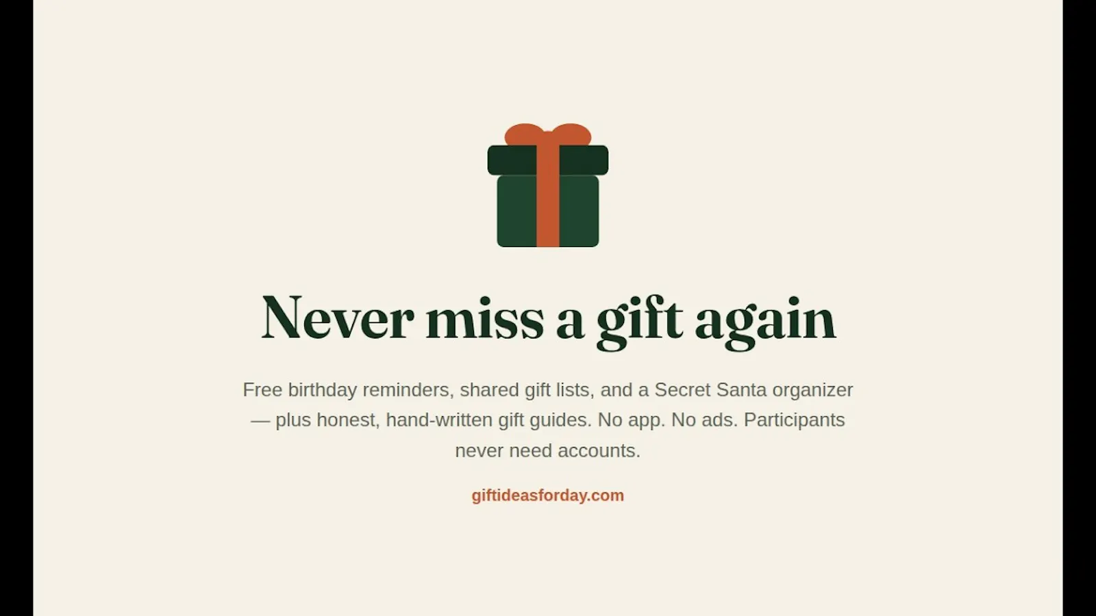 GiftIdeasForDay screenshot 1 (video preview)