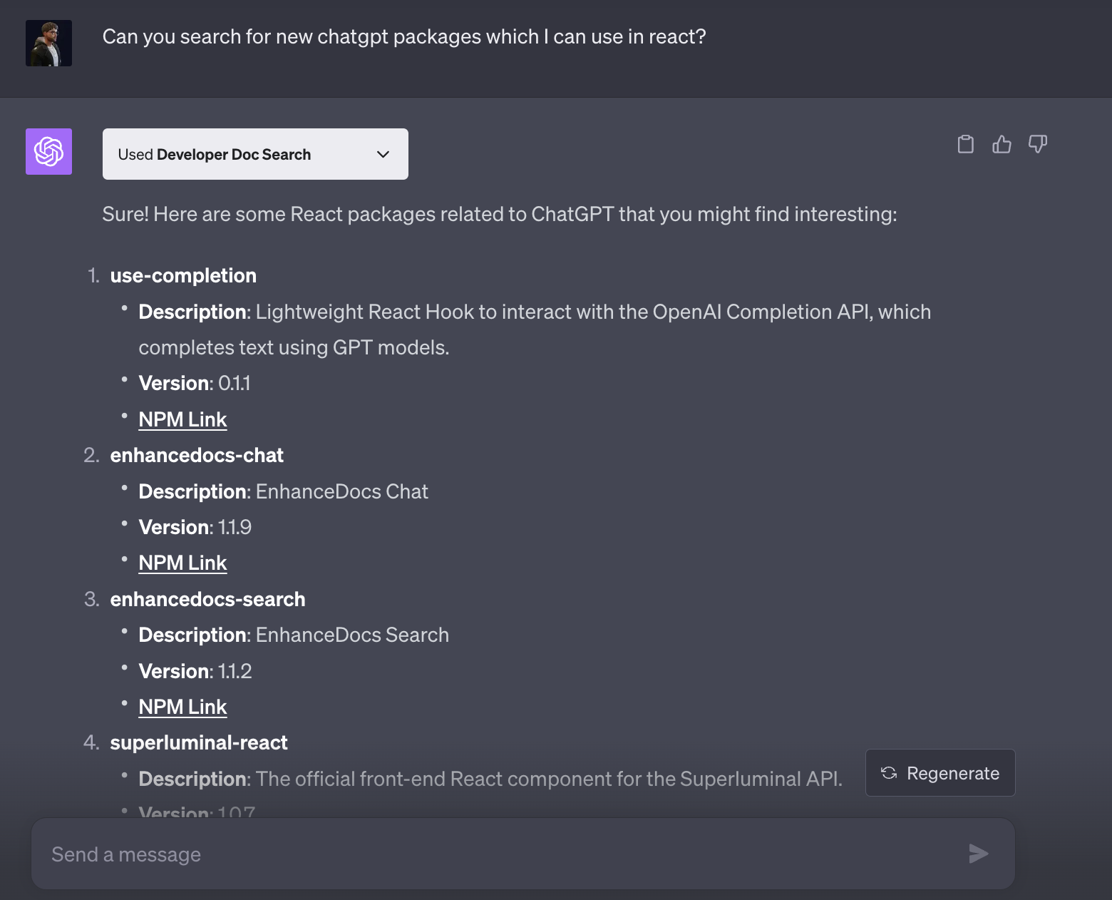 Sviluppatore Doc Search - Plugin CHATGPT - Un posto per accedere a tutta la documentazione di sviluppatori OSS. media 3