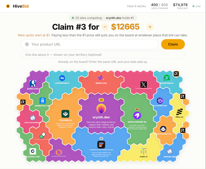 HiveBid screenshot 1