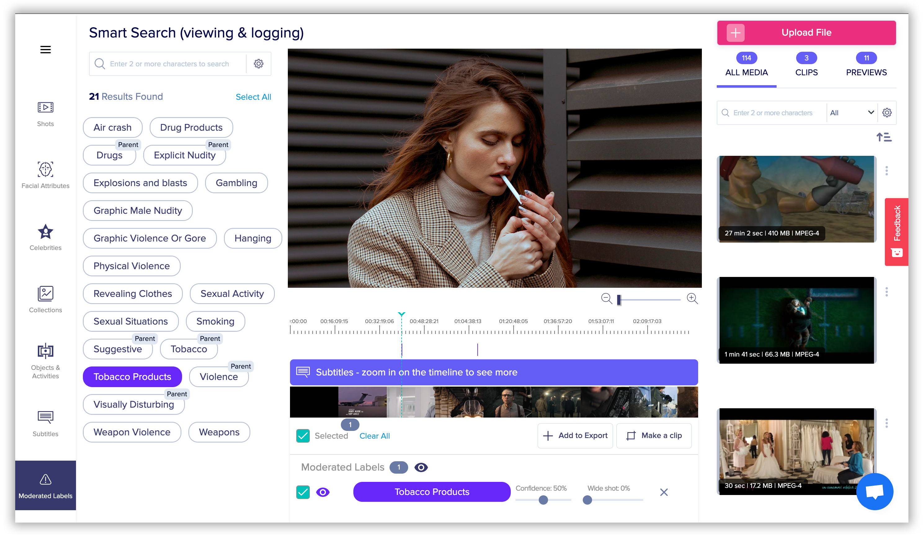 Nova A.I.Análisis y búsqueda de videos - AI.Análisis de video, búsqueda y generación de clips media 3