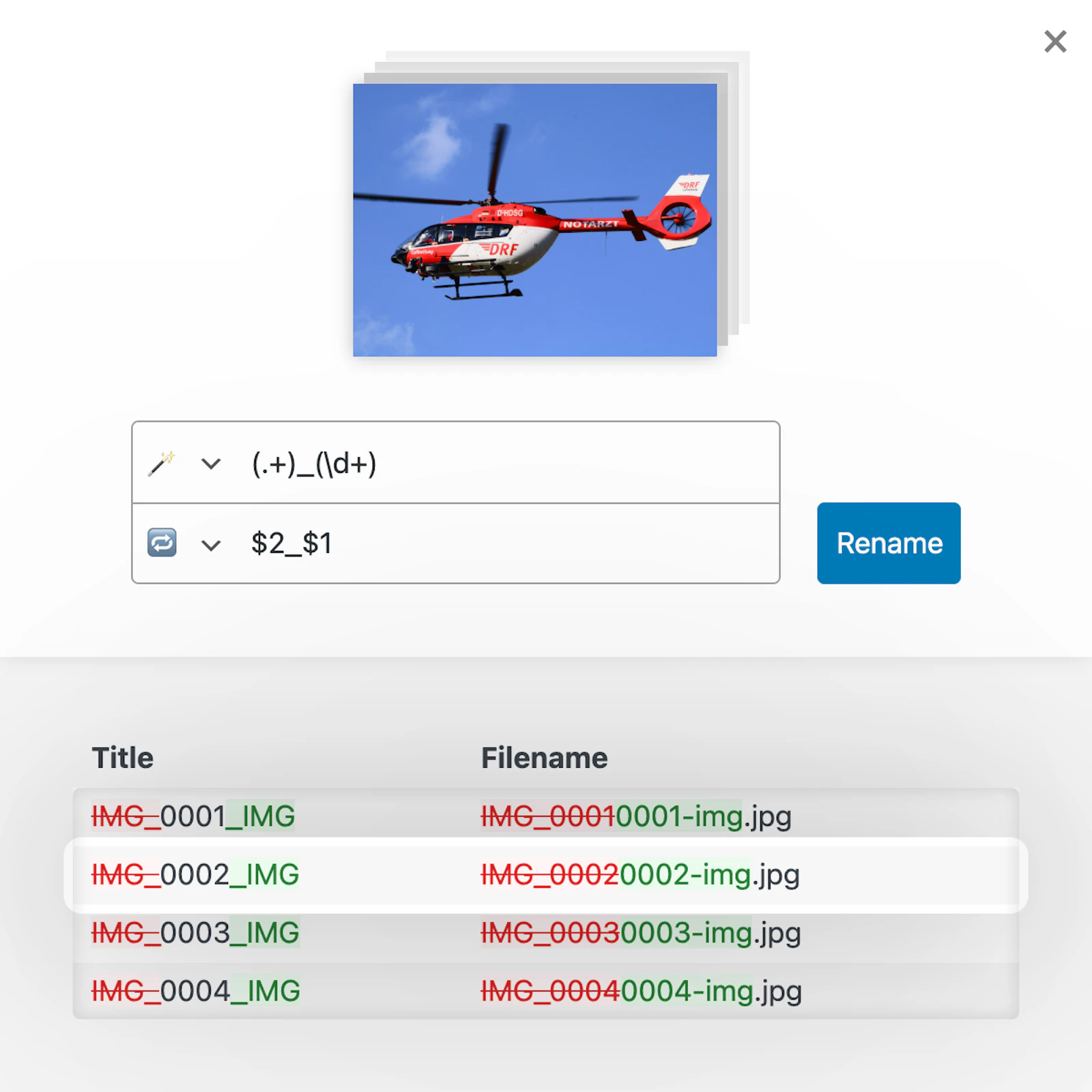 neoRename - WP plugin to rename images screenshot 11