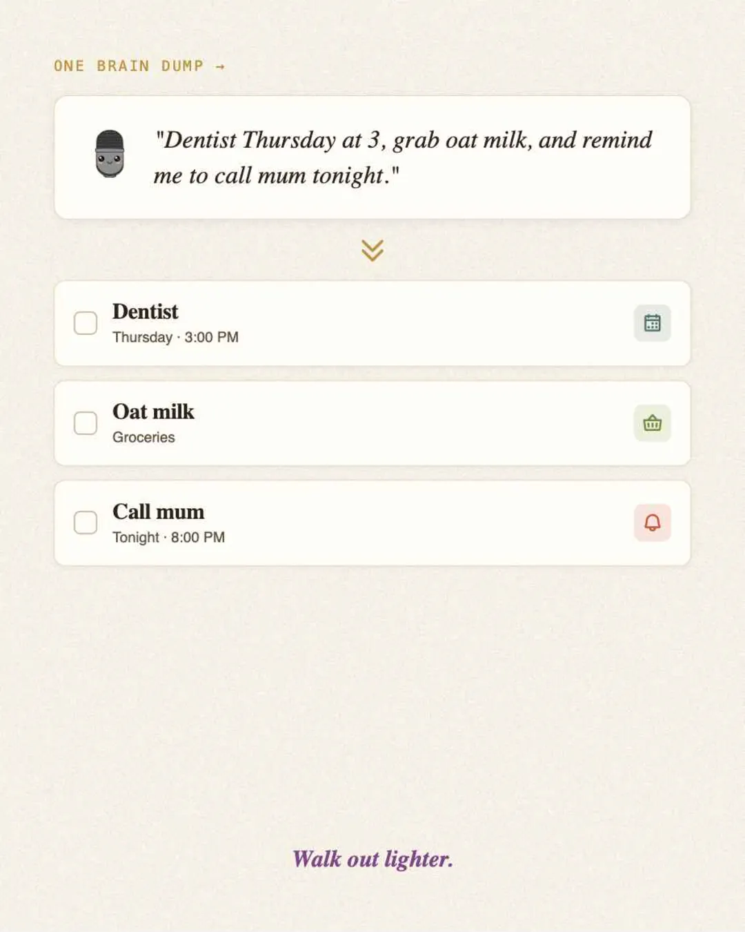 BeFree - Brain Dump 截图 5